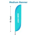 Medium Commercial-Basics Feather II Custom Flag Banner